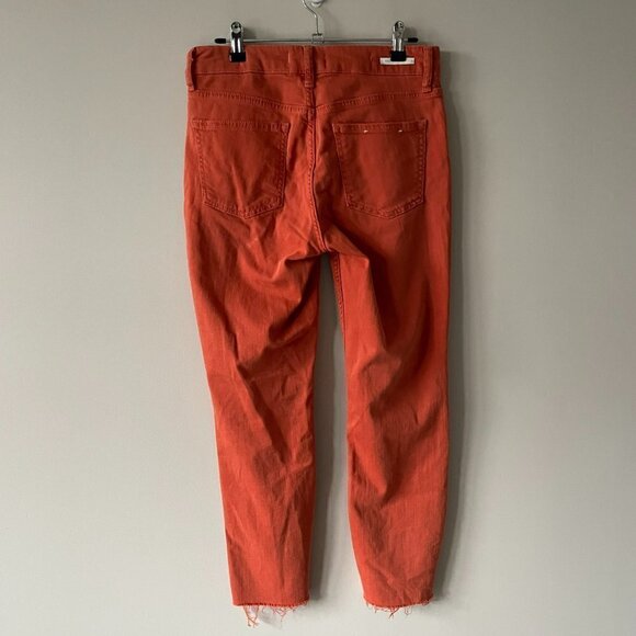 PILCRO And The Letterpress High-Rise Bootcut Jeans Raw Edge Denim Orange 28 - Picture 3 of 8
